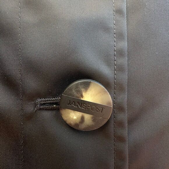 Jane Post $695 Iconic Princess Rain Slicker jacket black womens large NWT - Picture 2 of 8